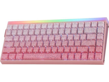 Aula HERO84 HE Μηχανικό Gaming Πληκτρολόγιο TenKeyLess RGB Pink
