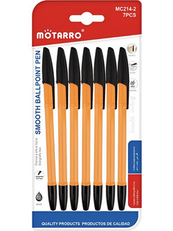 Motarro Σετ Στυλό Διαρκείας 0.7mm Μαύρο 7τμχ MC214-2
