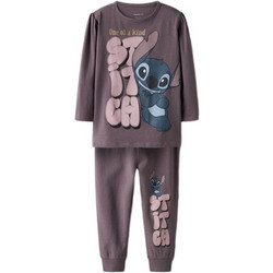 Name It Lilo & Stitch Παιδική Πιτζάμα Βαμβακερή Χειμωνιάτικη Καφέ 13249663