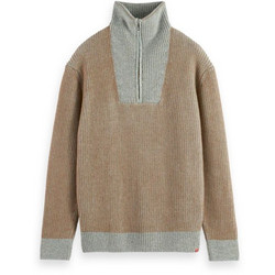Scotch & Soda Ανδρικό Πουλόβερ με Φερμουάρ Μπεζ 178826-260