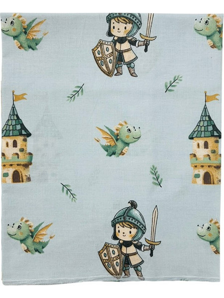 BunnyBebe 780 Ιππότης Πάνα Αγκαλιάς Χασέ Γαλάζια 80x80cm