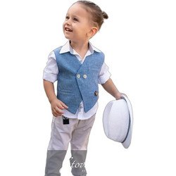 Stova Bambini Βαπτιστικό Κοστούμι με Παντελόνι Πουκάμισο & Γιλέκο 5τμχ SS25-B7