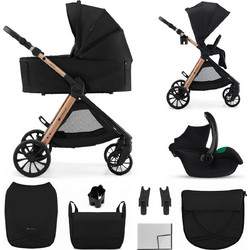 Kinderkraft Vesto 2 Καρότσι Μωρού 3 σε 1 Black