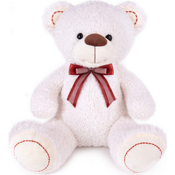Amek Toys Αρκούδος με Μπορντό Φιόγκο 50cm 073130