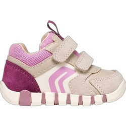 Geox Iubidoo Παιδικά Sneakers Μπεζ Μωβ Ροζ B3558C05422C5378