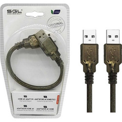 098135 Καλώδιο USB-A Male 2.0 to USB-A Male 0.2m Black