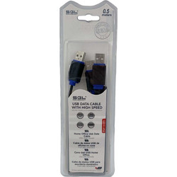 097961 Καλώδιο USB-A Male 2.0 to 2xUSB-A Male 0.5m Black