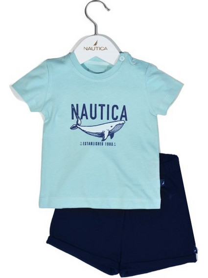 Nautica Des. 13 Βρεφικό Σετ για Αγόρι Καλοκαιρινό Γαλάζιο Navy Μπλε