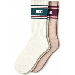 UGG Γυναικείες Κάλτσες Εκρού Μπεζ με Σχέδια 2Pack 1181410-1V40
