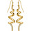 So Charm Γυναικεία Σκουλαρίκια Κρεμαστά Xρυσά με Swarovski BS1549-DORE-BO