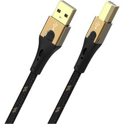 OEHLBACH 9541 Καλώδιο Braided USB-A Male 2.0 to USB-B Male 1m Black Gold