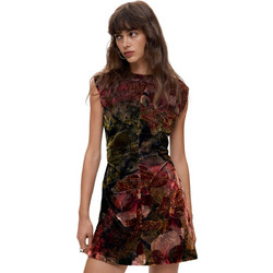 Desigual Mini Βραδινό Φόρεμα Δερμάτινο Μπορντό 26WWVW25-3021
