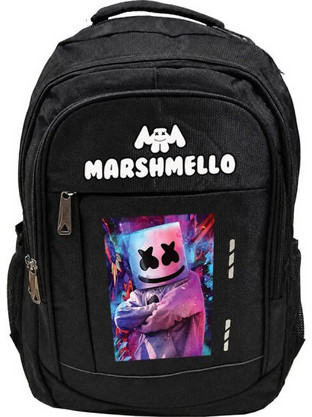 Takeposition Marshmello Σχολική Τσάντα Πλάτης Δημοτικού Μαύρη 978-7549