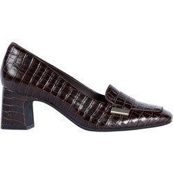 Clarks Γόβες Δερμάτινες με Χοντρό Χαμηλό Τακούνι Σοκολατί 26327185