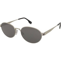 Fendi FE40180U 16C Γυναικεία Γυαλιά Ηλίου Οβάλ Μεταλλικά Ασημί με Μαύρο Φακό