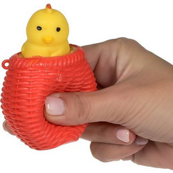 Premium Καλάθι με Κοτοπουλάκι Squishy Κόκκινο