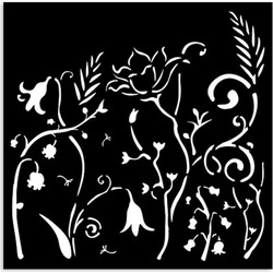 Stamperia Στένσιλ Σχέδια Hidden Grove Flowers 12x12cm KSTDS280