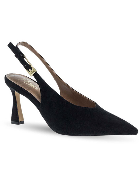 Parex Γόβες Slingback με Λεπτό Ψηλό Τακούνι Μαύρες 10634029
