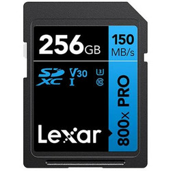 Lexar 800x Pro SDXC 256GB Class 10 U3 V30 UHS-I 150MB/s