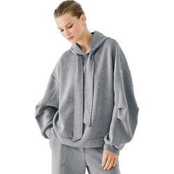 Access Γυναικείο Φούτερ Oversized με Κουκούλα Γκρι 64-2143