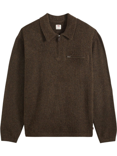 Levi's Ανδρική Μπλούζα Polo Μακρυμάνικη Καφέ 007W2-0001