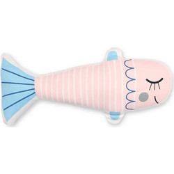 Petit Monkey Fish Παιδικό Διακοσμητικό Μαξιλάρι 100% Βαμβάκι Ροζ Γαλάζιο