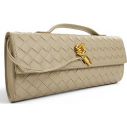 Passaggio Leather Γυναικείο Τσαντάκι Χειρός Δερμάτινο Εκρού 5395-KR-11