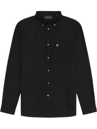 Lyle & Scott Ανδρικό Πουκάμισο Βαμβακερό Μαύρο LW2112VTX-X41