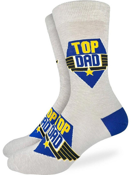 Good Luck Sock Top Dad Ανδρικές Κάλτσες Ψηλές με Σχέδια Γκρι GLS-1792