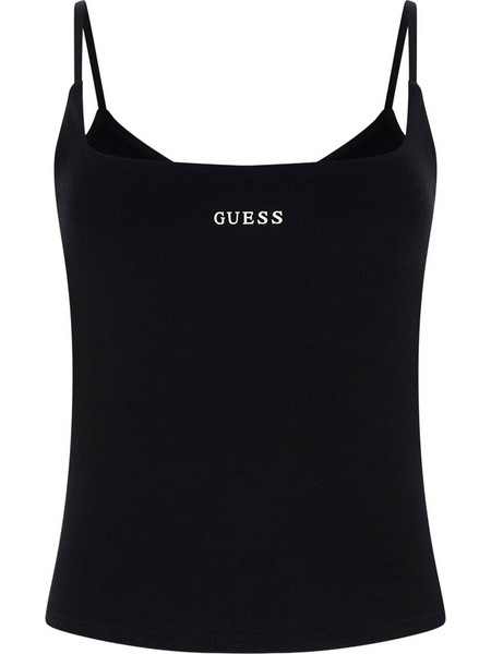 Guess Jasmine Γυναικείο Καλοκαιρινό Crop Top Μαύρο V6GP18K3470-JBLK
