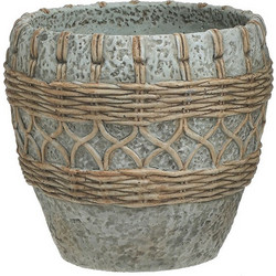 Inart Κασπώ Τσιμεντένιο Βεραμάν Μπεζ 21x20cm 3-70-259-0050