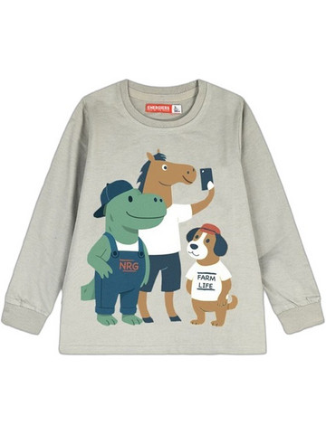 Energiers Παιδικό T-Shirt Μακρυμάνικο Γκρι 12-126134-5