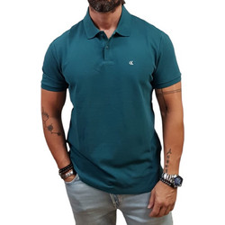 Calvin Klein Ανδρική Μπλούζα Polo Κοντομάνικη Πετρόλ LV040EM269