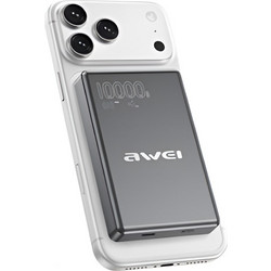 Awei MH805 Wireless Magsafe Power Bank 10000mAh 20W με Θύρα USB-C Grey