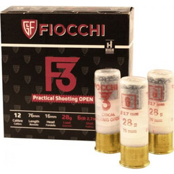 Fiocchi F3 Practical Shooting Open Φυσίγγια Συγκέντρωσης 12Cal 76mm 28gr 25τμχ