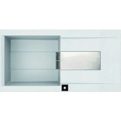 Karag Sirex Meccanico 1VG Bianco 480 Ένθετος Νεροχύτης Γρανίτη Αντιστρεφόμενος Ματ White