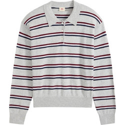 Levi's Γυναικεία Μπλούζα Polo Μακρυμάνικη Γκρι 007VY-0001