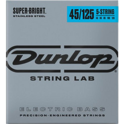 Dunlop Super Bright Σετ 5 Χορδές Ηλεκτρικού Μπάσου Stainless Steel 45-125"