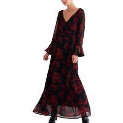 Attrattivo Maxi Φόρεμα Floral Μαύρο 9924179