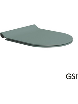 GSI Καπάκι Λεκάνης Οβάλ από Βακελίτη Slim Soft Close Πράσινο 46x36cm 500-MS86SC-901