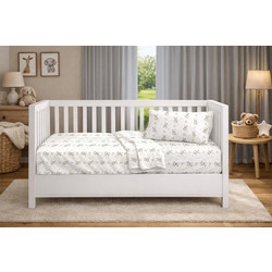 Dimcol Newborn Bear 717 Βρεφικό Πάπλωμα Κούνιας 160x120cm Λευκό Γκρι