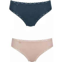 Sloggi 24/7 Weekend Βαμβακερά Γυναικεία Slip με Δαντέλα 2Pack 10181497-M002