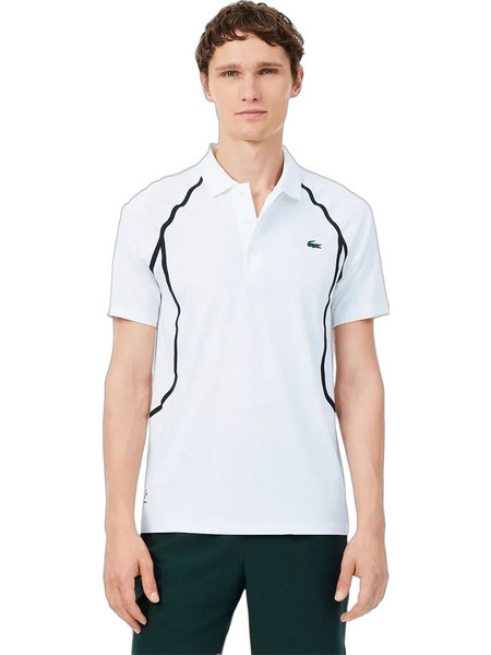 Lacoste Ανδρική Μπλούζα Polo Κοντομάνικη Λευκή DH6735-001