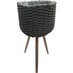 Plastona Κασπώ Δαπέδου Ψάθινο με Πόδια Καφέ 23x58cm 00.06.61176