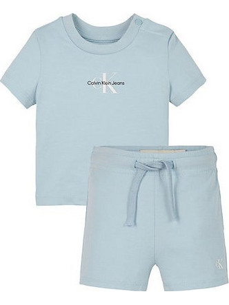 Calvin Klein Βρεφικό Σετ για Αγόρι Καλοκαιρινό Γαλάζιο IN0IN00319-CUI