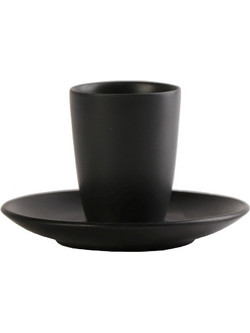 Espiel Morgan Σετ Φλιτζάνια Espresso & Ελληνικού Καφέ Πορσελάνης Μαύρα 80ml 6τμχ OW2053K6
