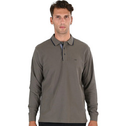 Double Ανδρική Μπλούζα Polo Μακρυμάνικη Χακί 262PS-3098