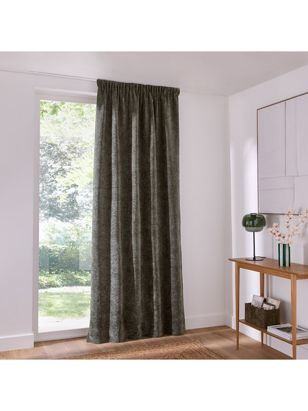 La Redoute Κουρτίνα Βελουτέ με Τρέσα 135x250 Carly 351463821 Χακί