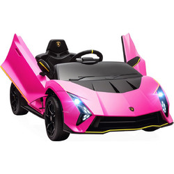 AIYAPLAY Lamborghini Ηλεκτροκίνητο Μονοθέσιο Παιδικό Αυτοκίνητο με Τηλεχειριστήριο 12V Ροζ 370-364V90PK