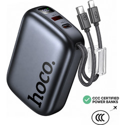 Hoco Q55 Power Bank 20000mAh 20W με Ενσωματωμένα Καλώδια USB-C & Lightning Grey